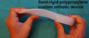Semi rigid custom foot orthotic