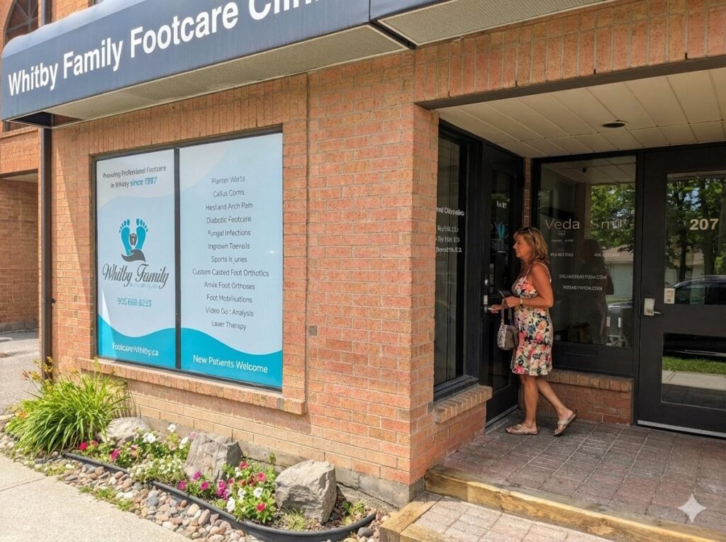 Patient entering Whitby Family Footcare