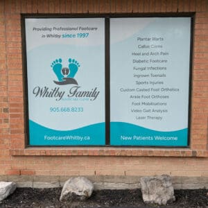 Front window at Whitby Family Footcare