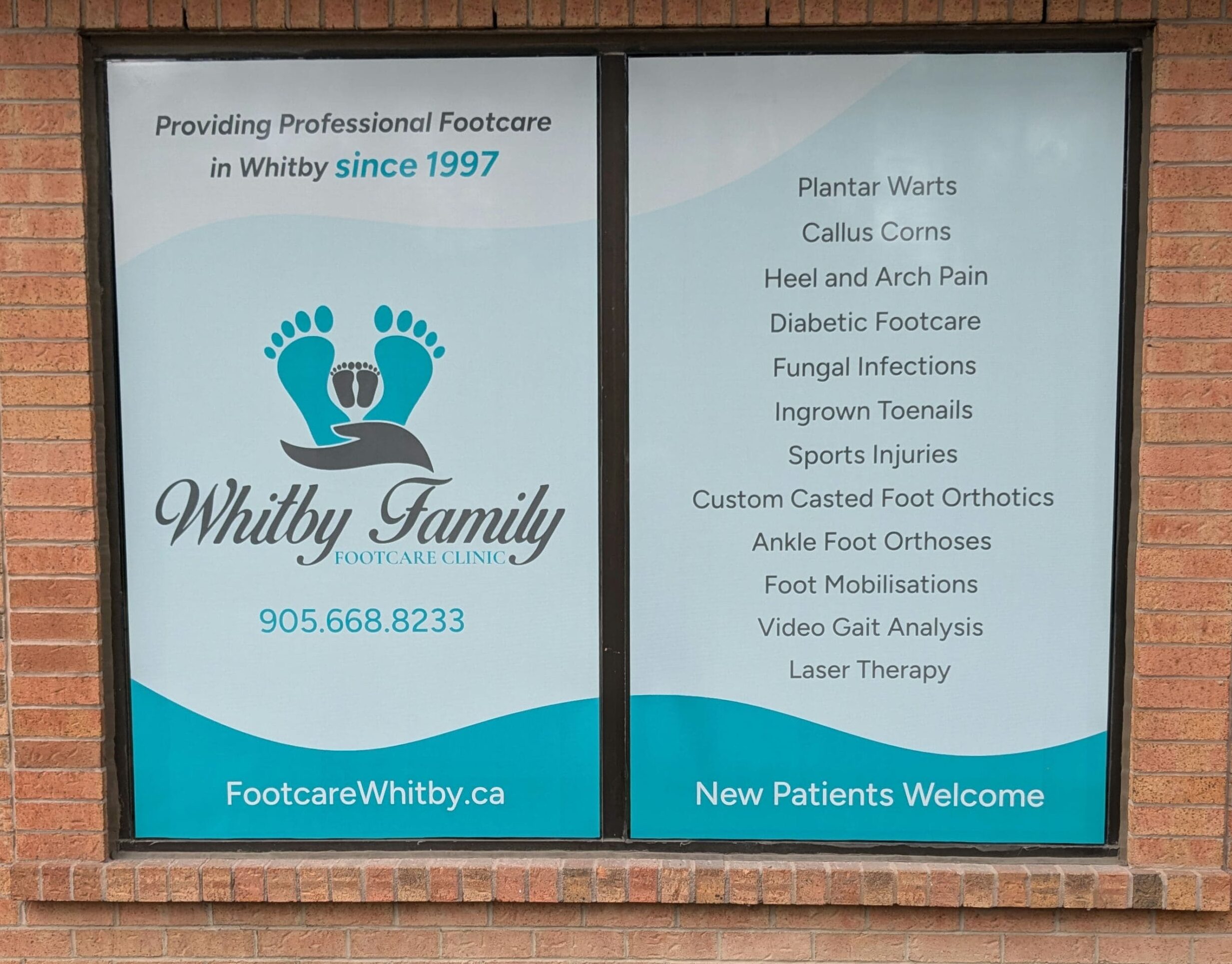 Front window at Whitby Family Footcare
