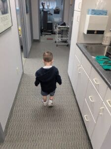 Child gait analysis in shoes